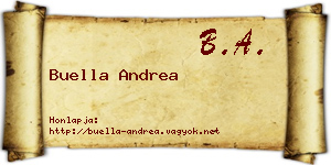 Buella Andrea névjegykártya